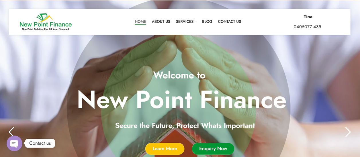 New Point Finance website